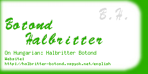 botond halbritter business card